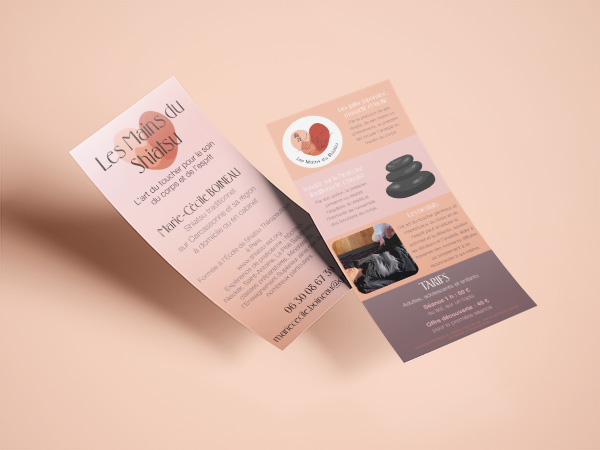 graphisme, création de flyer pour une entreprise de shiatsu